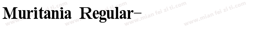 Muritania Regular字体转换